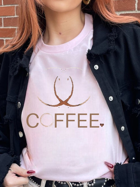 2 Coffee Rings Coffee Heart Graphic Tee