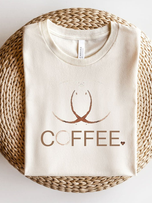 2 Coffee Rings Coffee Heart Graphic Tee
