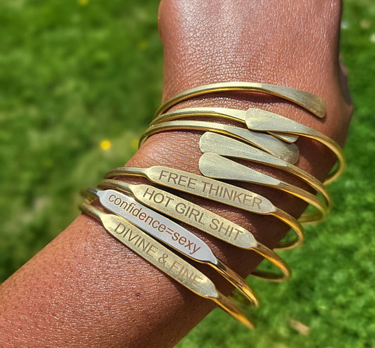 Brass Affirmation Bangles