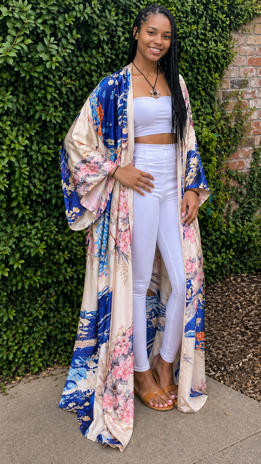Helene Silky Printed Kimono