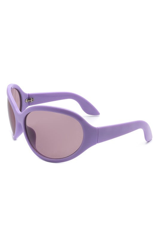 Oversize Round Wraparound Fashion Sunglasses