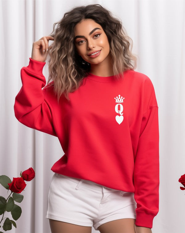 Queen of Hearts Sweatshirt - Plus