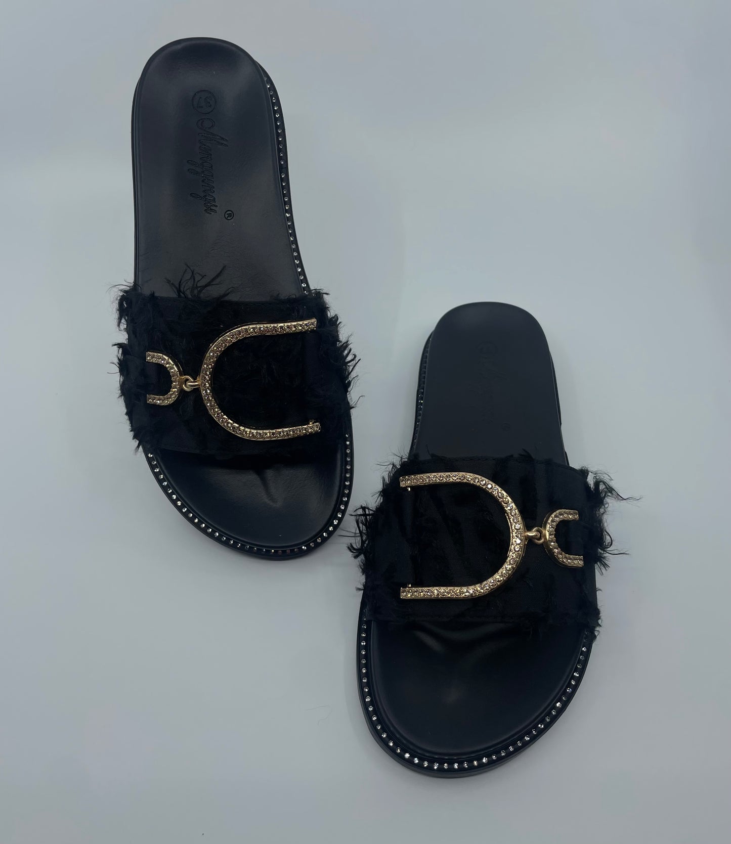 Angel Distressed Rhinestone Slide