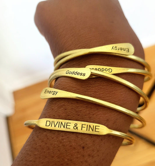 Brass Affirmation Bangles