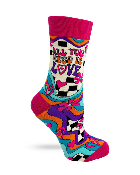 All You Need Is Love Women's Novelty Crew Socks
