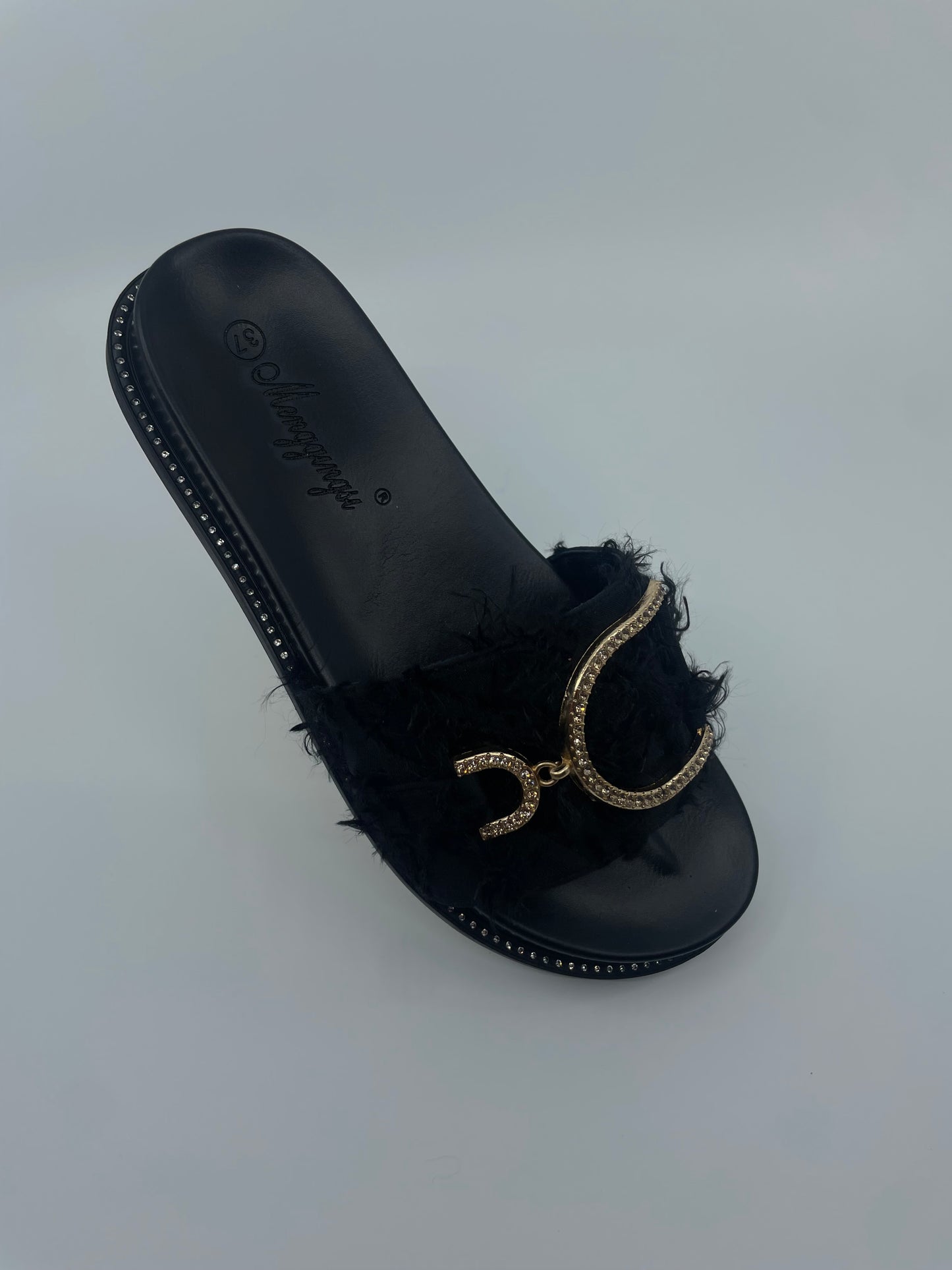 Angel Distressed Rhinestone Slide