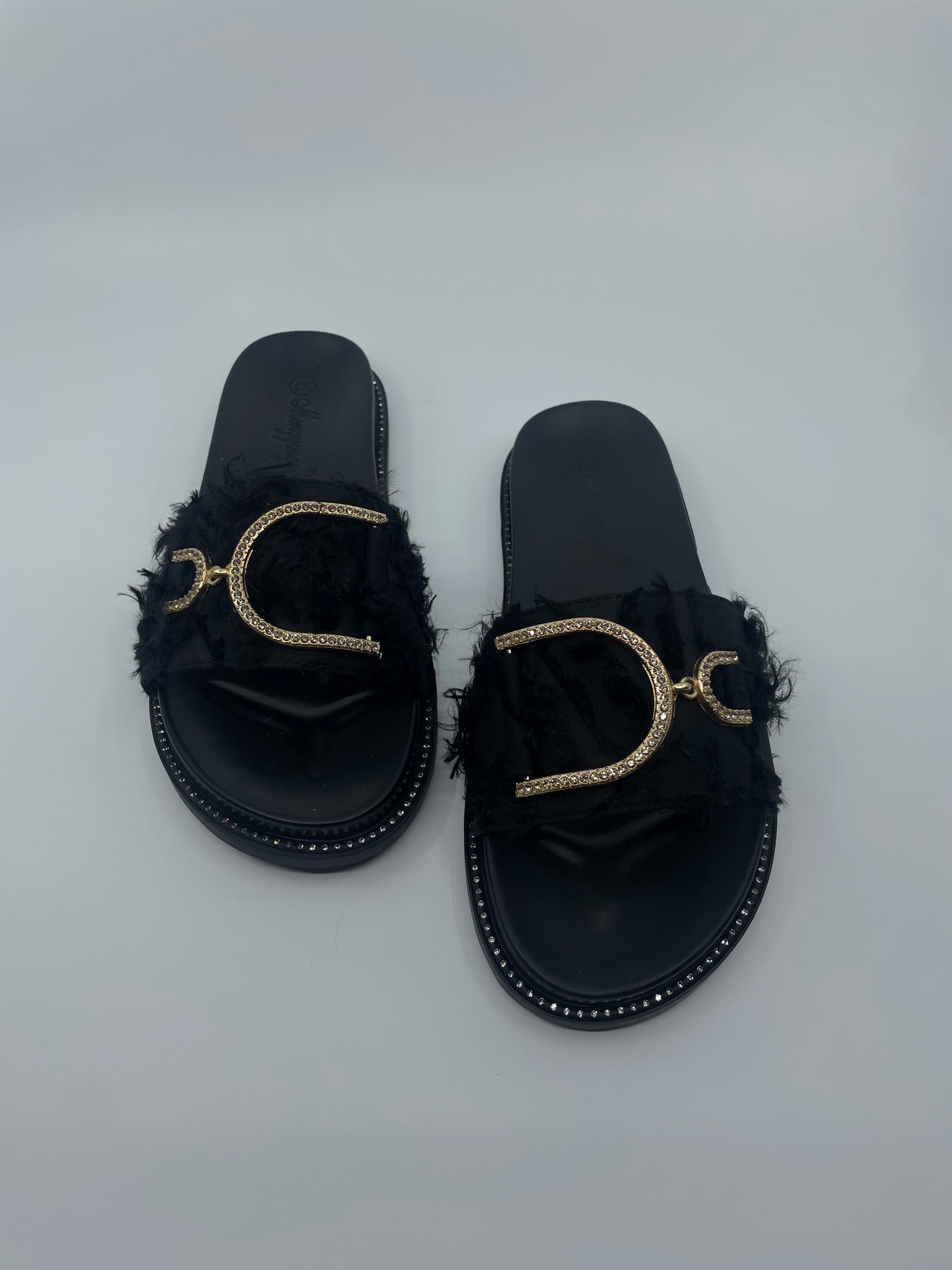 Angel Distressed Rhinestone Slide
