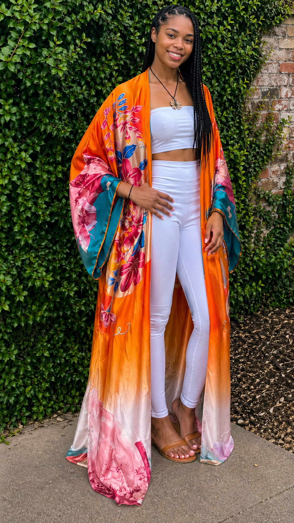 Helene Silky Printed Kimono
