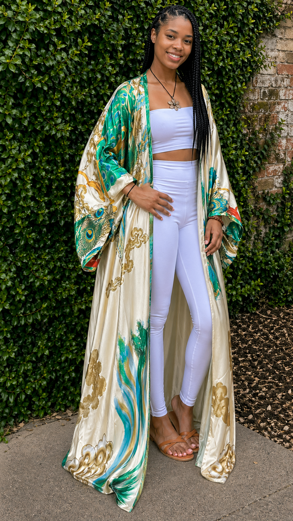 Helene Silky Printed Kimono