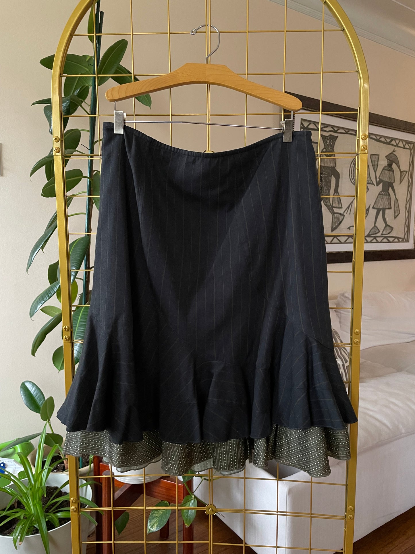 Pinstripe Trumpet Skirt - Resale