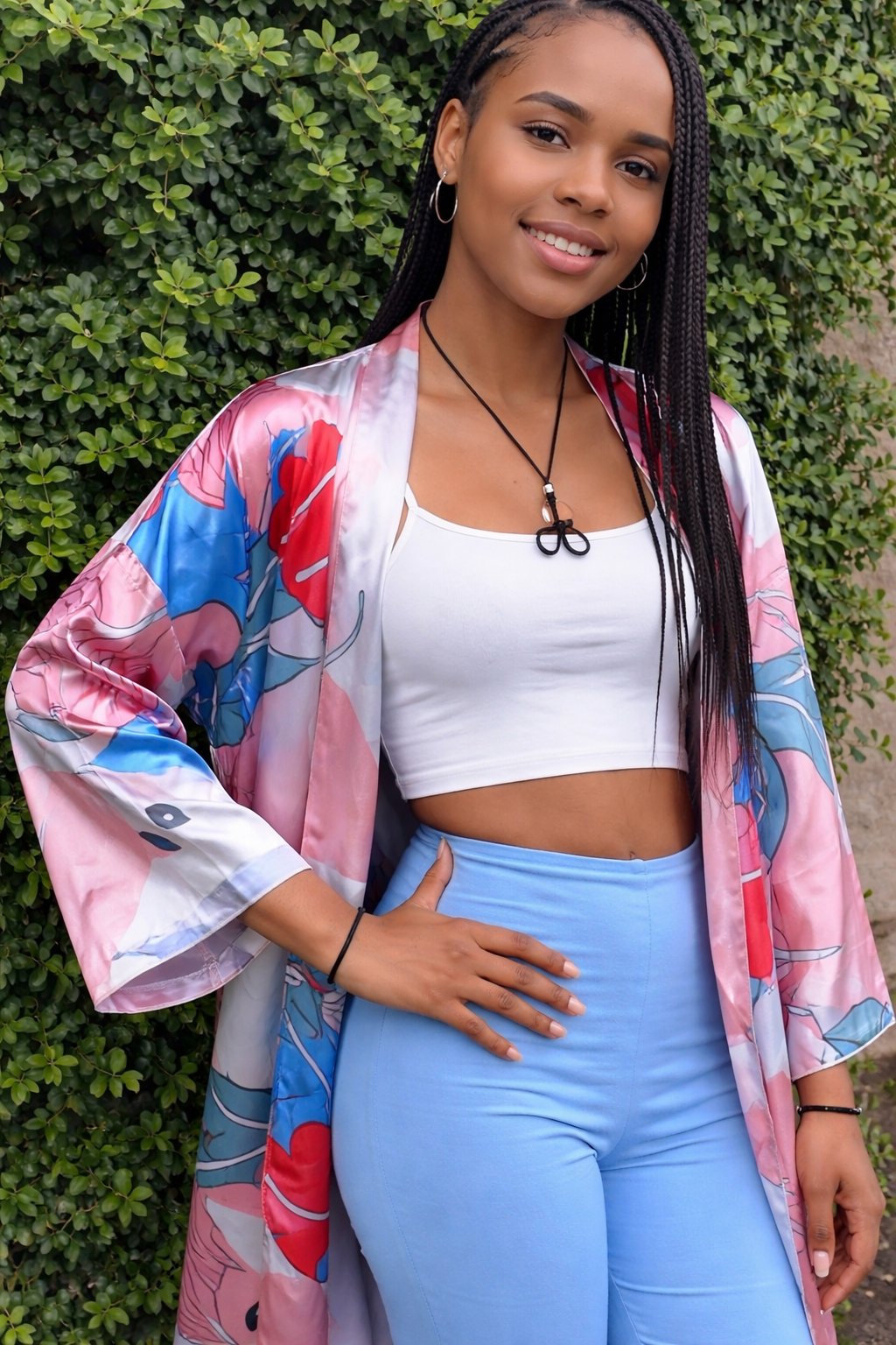 Helene Silky Printed Kimono