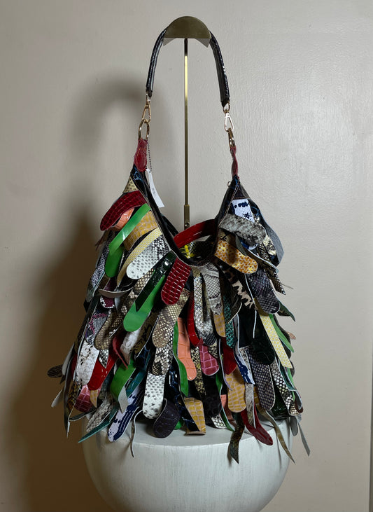 Tiki Multicolor Patchwork Shoulder Bag