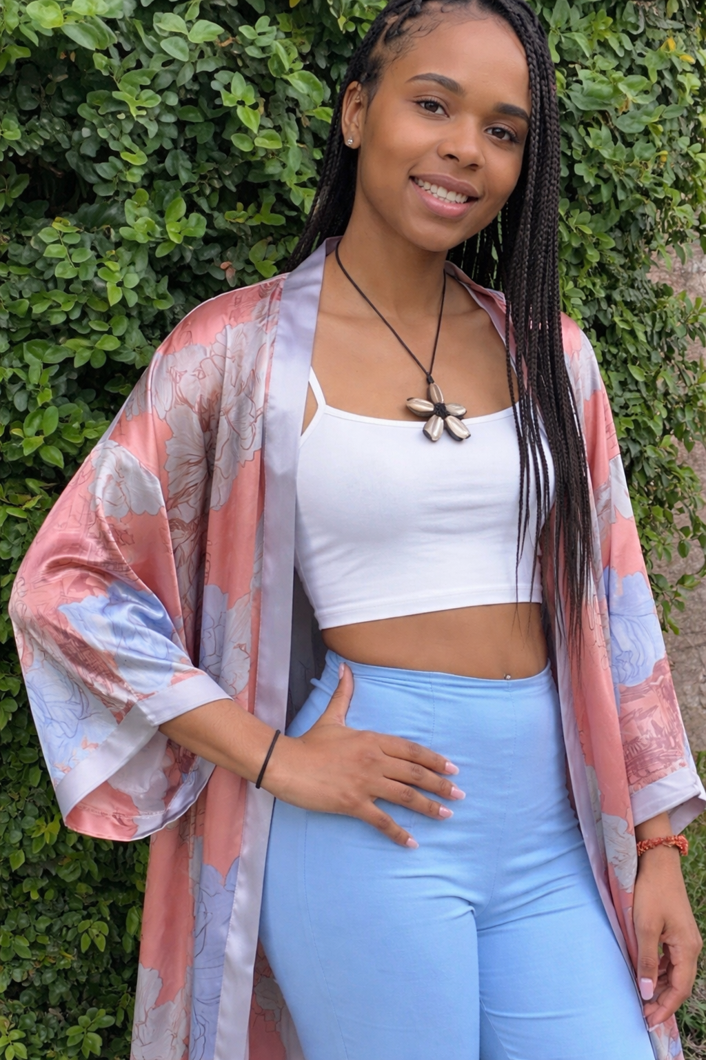 Helene Silky Printed Kimono