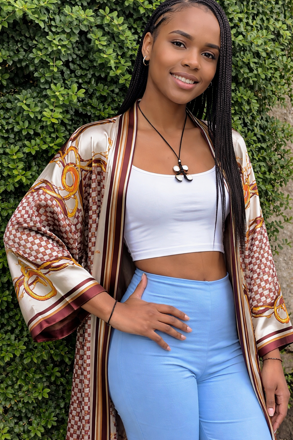 Helene Silky Printed Kimono