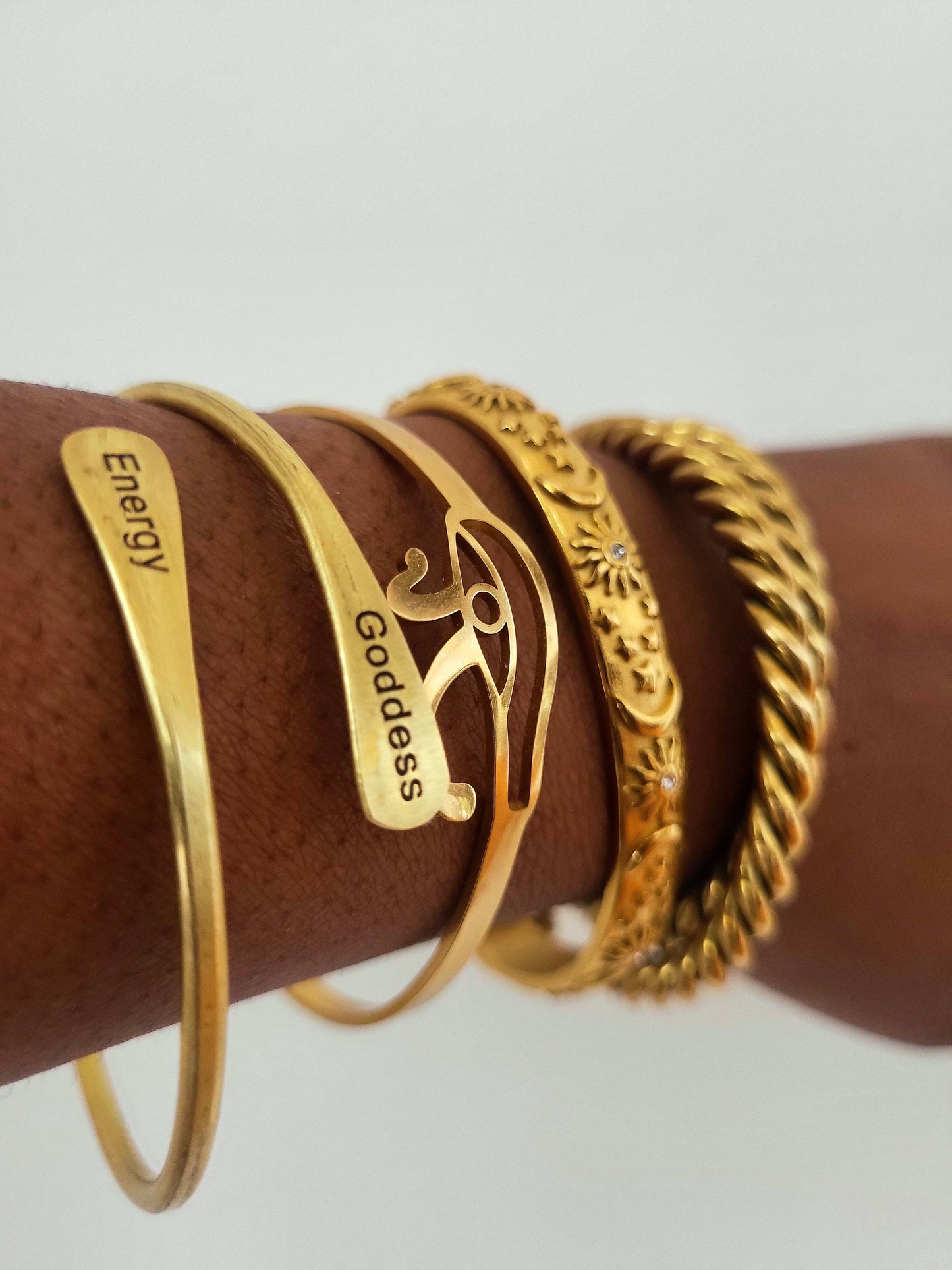Goddess Energy Brass Bangle