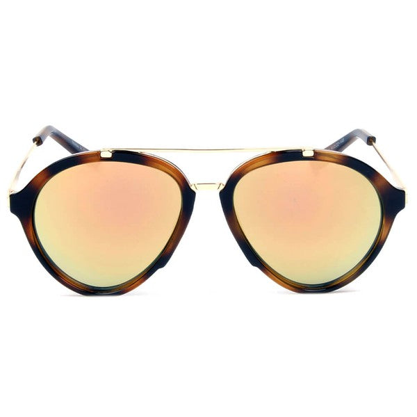 Retro Round Brow-Bar Fashion Sunglasses