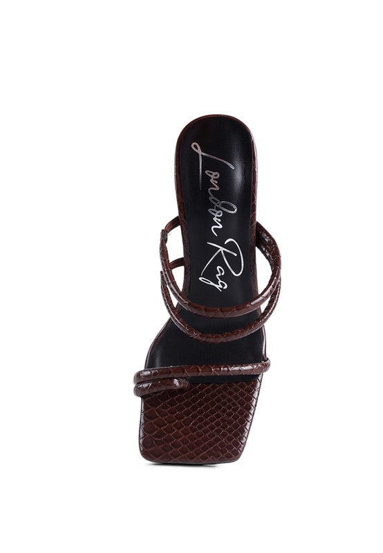 Dandelion High Block Heeled Croc Sandal