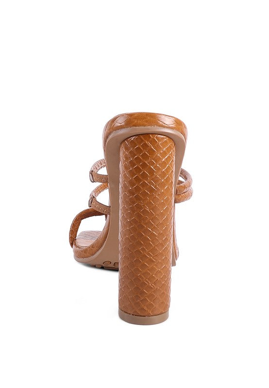 Dandelion High Block Heeled Croc Sandal