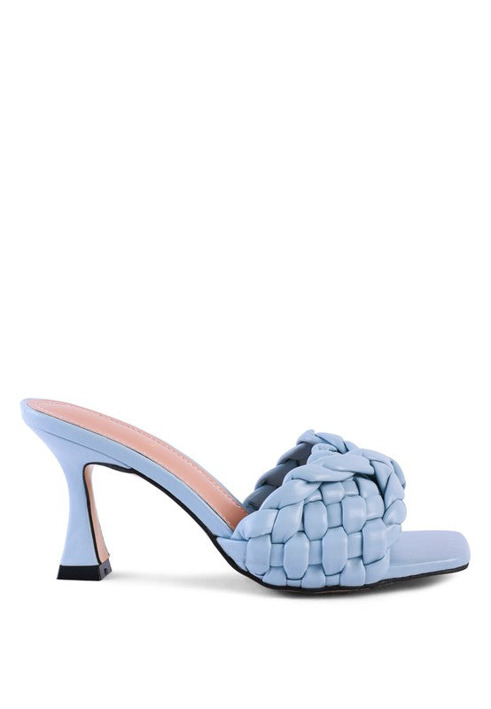 Celie Woven Mid Heel Sandals