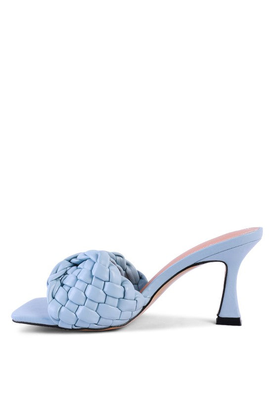 Celie Woven Mid Heel Sandals