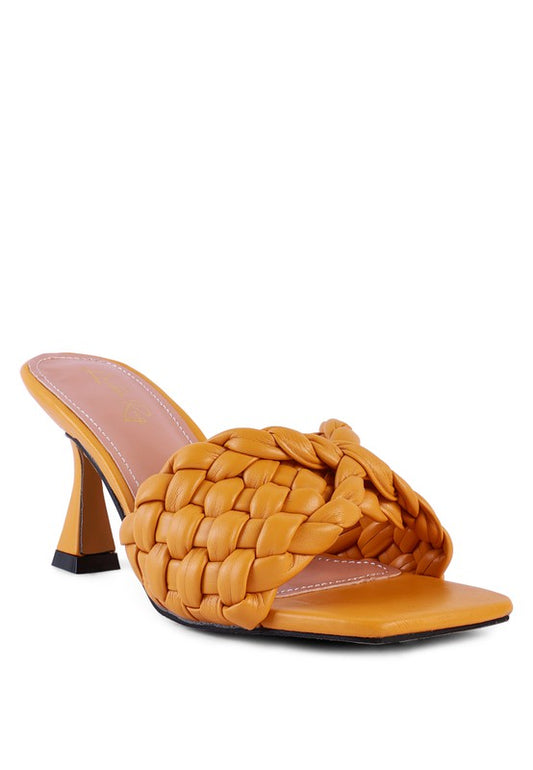 Celie Woven Mid Heel Sandals