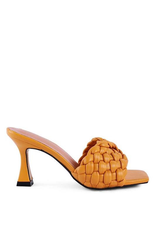Celie Woven Mid Heel Sandals