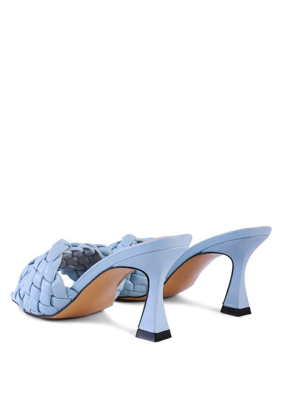 Celie Woven Mid Heel Sandals