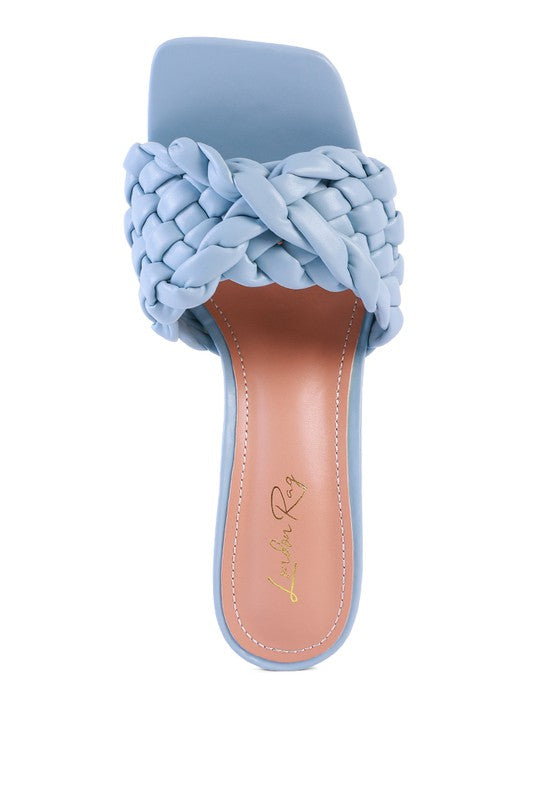 Celie Woven Mid Heel Sandals