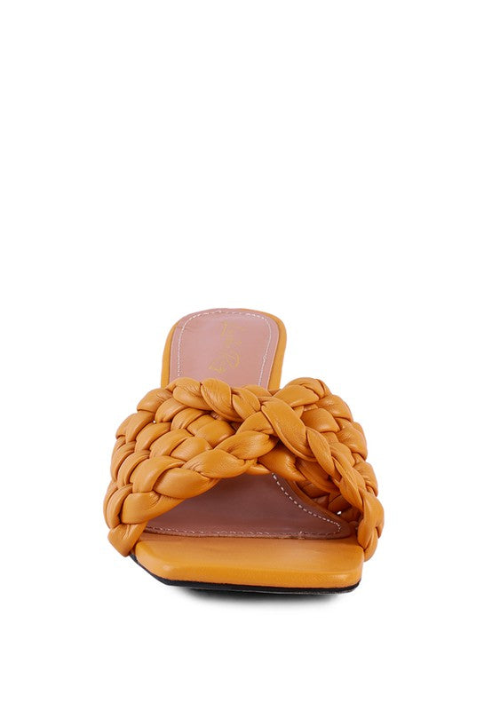 Celie Woven Mid Heel Sandals