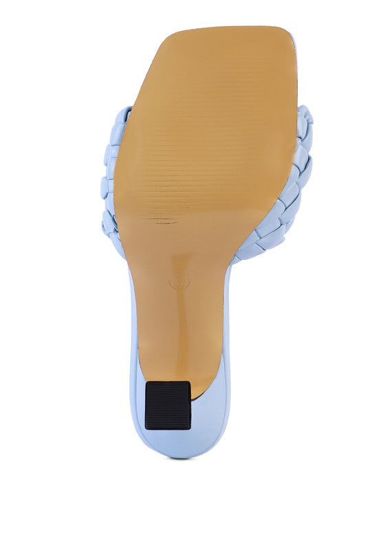 Celie Woven Mid Heel Sandals