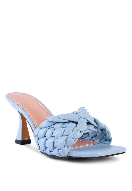 Celie Woven Mid Heel Sandals