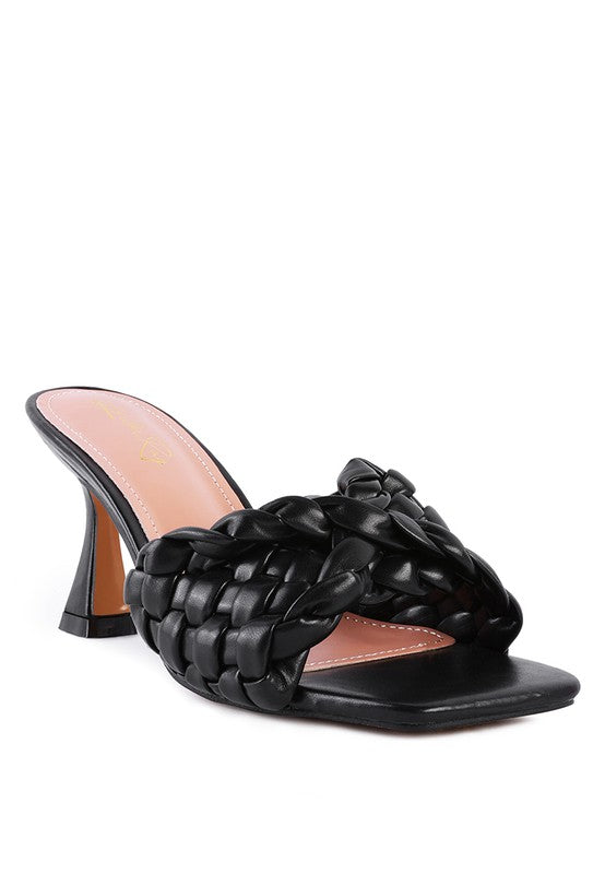 Celie Woven Mid Heel Sandals