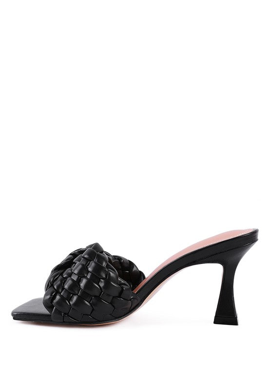 Celie Woven Mid Heel Sandals