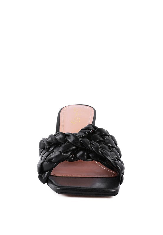 Celie Woven Mid Heel Sandals